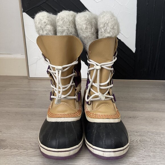 Girl's SOREL Joan Of Artic Lace-Up Waterproof Winter Snow Boots Youth Size 3 - Picture 4 of 9
